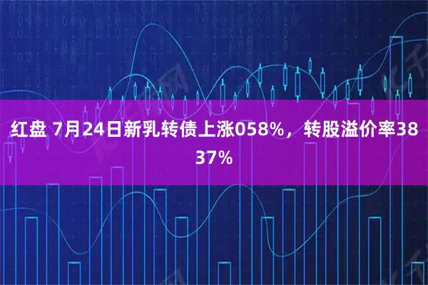 红盘 7月24日新乳转债上涨058%，转股溢价率3837%